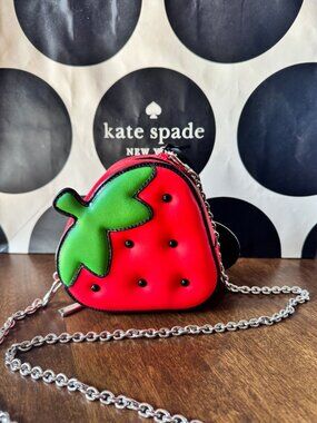Hello Kitty x Kate Spade 3D Strawberry  Mini Crossbody Purse - Limited Edition